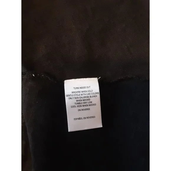 NWOT Style & Co Cotton/ Linen Blend Black Tunic Pullover V Neck Top Size L - Picture 8 of 11